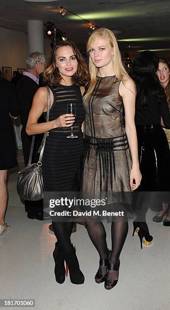 Kara Tointon and Katia Elizarova attends the Macmillan De'Longhi Art Auction at Royal College of Art on September 23, 2013 in London, England.