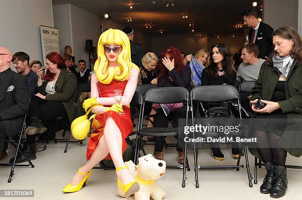 Pandemonia awaits the auction at the Macmillan De'Longhi Art Auction at Royal College of Art on September 23, 2013 in London, England.