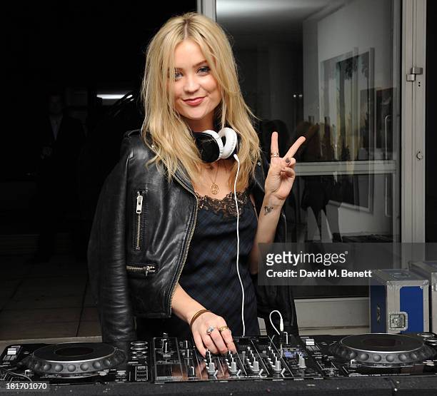 LAura Whitmore at the decks for the Macmillan De'Longhi Art Auction at Royal College of Art on September 23, 2013 in London, England.