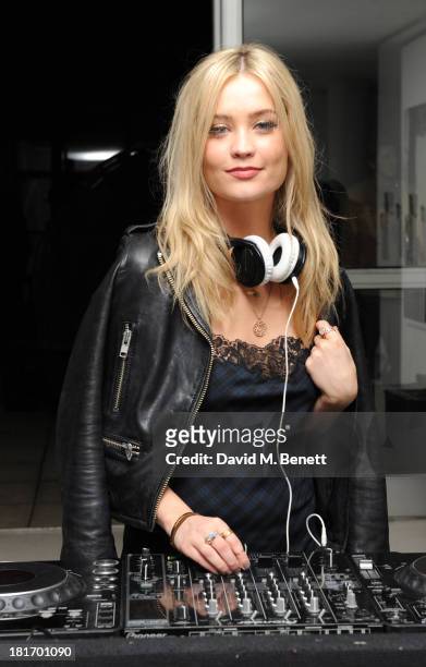 LAura Whitmore at the decks for the Macmillan De'Longhi Art Auction at Royal College of Art on September 23, 2013 in London, England.