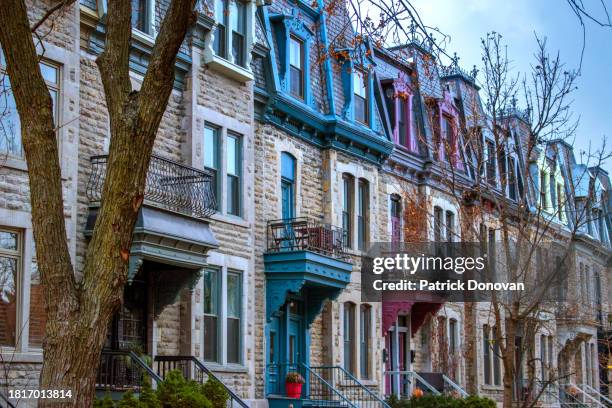 avenue laval, plateau mont-royal, montreal, quebec, canada - montreal street stock pictures, royalty-free photos & images