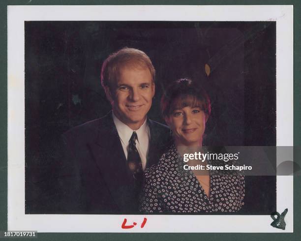 Portrait of American actors Steve Martin and Debra Winger in the film 'Leap of Faith' , Los Angeles, California, 1992.