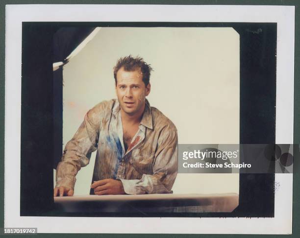 Portrait of American actor Bruce Willis in the film 'Blind Date' , Los Angeles, California, 1987.