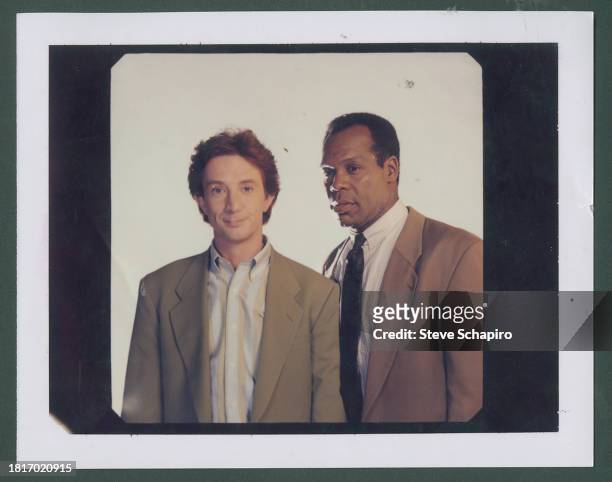 Portrait of actors Martin Short and Danny Glover in the film 'Pure Luck' , Los Angeles, California, 1991.