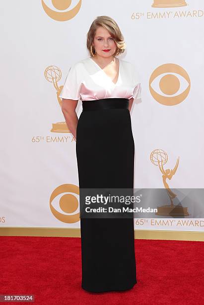 Merritt Wever arrives at the 65th Annual Primetime Emmy Awards at Nokia Theatre L.A. Live on September 22, 2013 in Los Angeles, California.