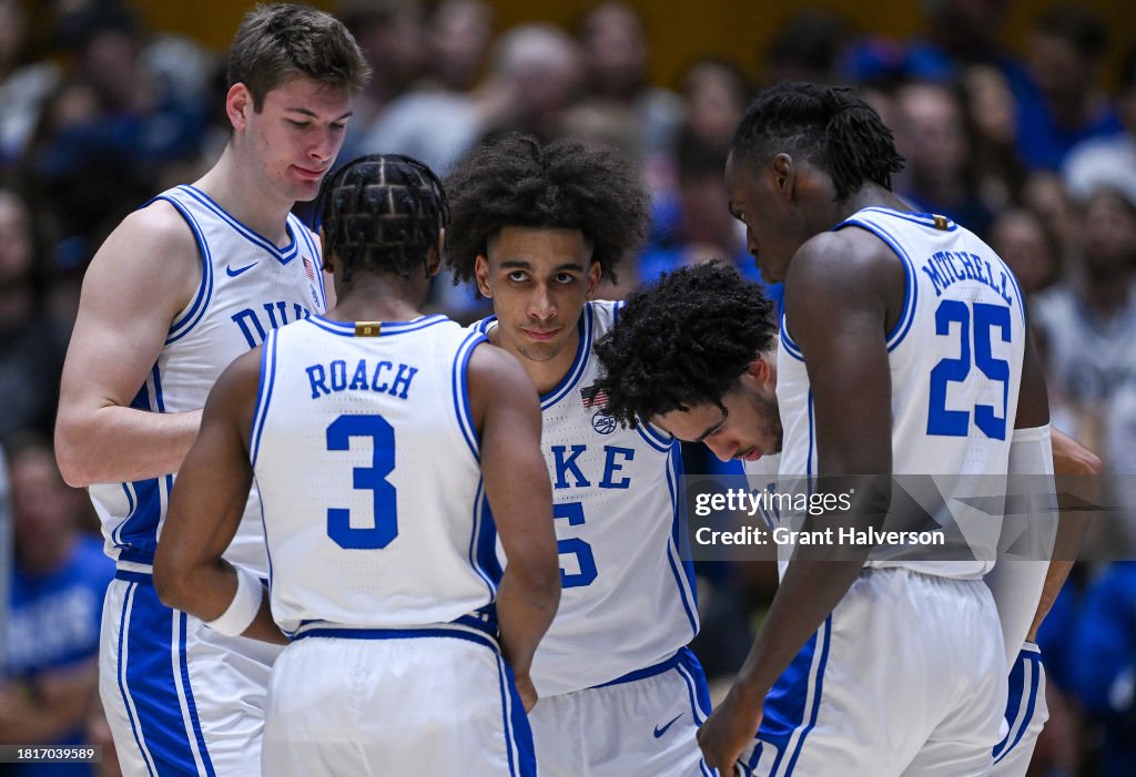 Kyle Filipowski, Jeremy Roach, Tyrese Proctor, Jared McCain and Mark ...