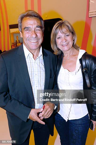 Father and Mother of Laurent Gerra : Nanou et Nicole Gerra attend 'L'Escalier De Fer' with Laurent Gerra : Private Screening in Paris on September...