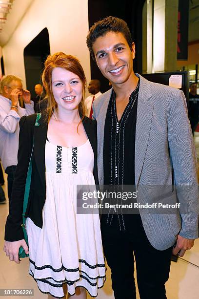 Actor Karim Ait M'Hand and Anne Anais Deluze attend 'L'Escalier De Fer' with Laurent Gerra : Private Screening in Paris on September 23, 2013 in...