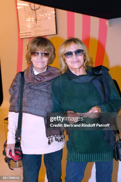 Nadine Trintignant and Nathalie Delon attend 'L'Escalier De Fer' with Laurent Gerra : Private Screening in Paris on September 23, 2013 in Paris,...