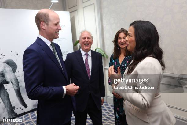 Tusk Award Winner Fanny Minesi, Prince William Award Winner Dr Ekwoge Abwe, Prince William, Prince of Wales and Wildlife Ranger Award Winner Jealous...