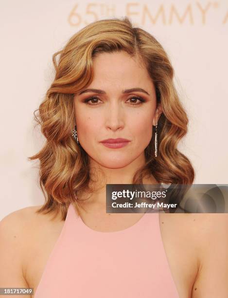 Actress Rose Byrne arrives at the 65th Annual Primetime Emmy Awards at Nokia Theatre L.A. Live on September 22, 2013 in Los Angeles, California.