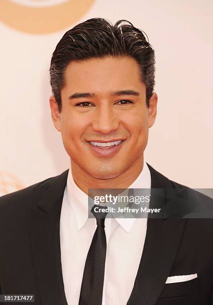 Personality Mario Lopez arrives at the 65th Annual Primetime Emmy Awards at Nokia Theatre L.A. Live on September 22, 2013 in Los Angeles, California.