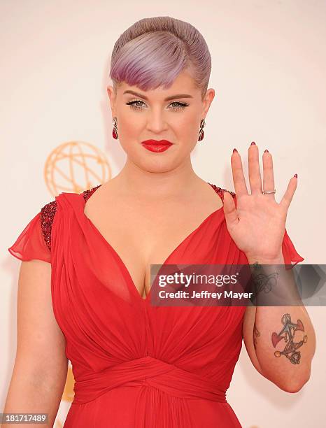 Actress Kelly Osbourne arrives at the 65th Annual Primetime Emmy Awards at Nokia Theatre L.A. Live on September 22, 2013 in Los Angeles, California.