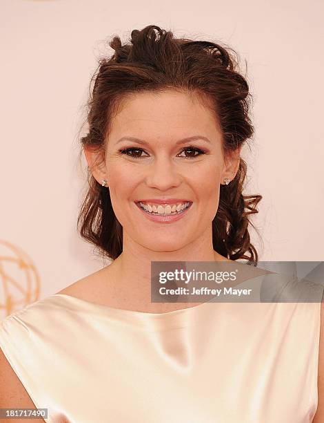 Actress Bonnie Bentley arrives at the 65th Annual Primetime Emmy Awards at Nokia Theatre L.A. Live on September 22, 2013 in Los Angeles, California.