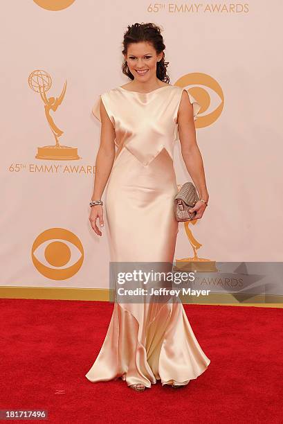 Actress Bonnie Bentley arrives at the 65th Annual Primetime Emmy Awards at Nokia Theatre L.A. Live on September 22, 2013 in Los Angeles, California.