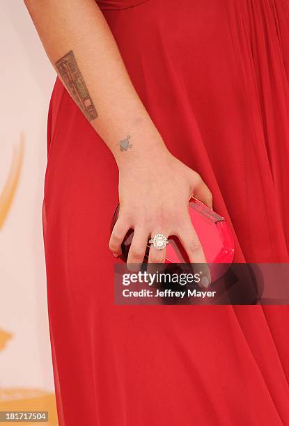 Actress Kelly Osbourne at the 65th Annual Primetime Emmy Awards at Nokia Theatre L.A. Live on September 22, 2013 in Los Angeles, California.