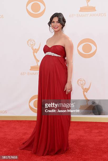 Actress Morena Baccarin arrives at the 65th Annual Primetime Emmy Awards held at Nokia Theatre L.A. Live on September 22, 2013 in Los Angeles,...