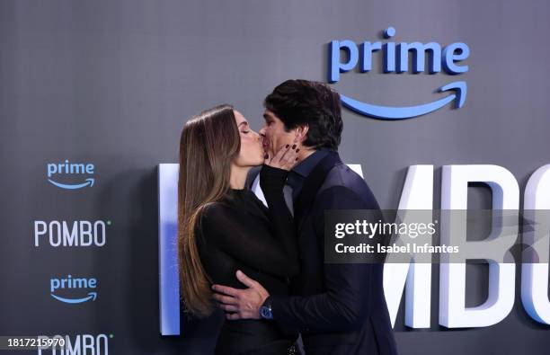 Maria Pombo and Pablo Castellano attend Amazon Prime presents "Pombo" Docuseries at Florida Park on November 27, 2023 in Madrid, Spain.