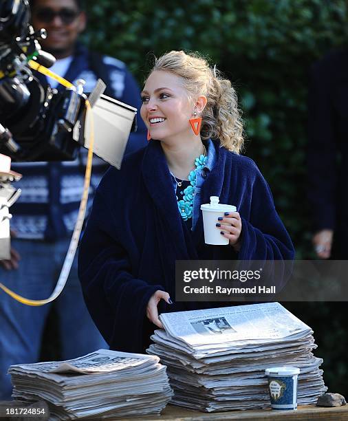 Actress AnnaSophia Robb is seen on the set of 'The Carrie Diaries on September 23, 2013 in New York City.