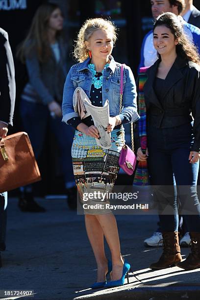 Actress AnnaSophia Robb is seen on the set of 'The Carrie Diaries on September 23, 2013 in New York City.