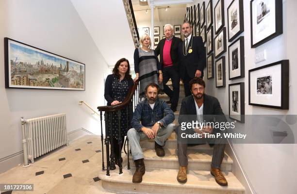 Royal Academicians Chantal Joffe, Eileen Cooper, Michael Craig Martin, Christopher Le Brun Mike Nelson and Conrad Shawcross pose for a photograph...