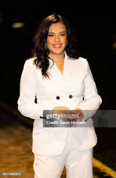 Liz Bonnin attends The Tusk Conservation Awards 2023 at The Savoy Hotel on November 27, 2023 in London, England.