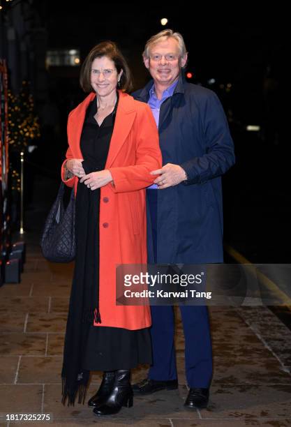 Philippa Braithwaite and Martin Clunes attend The Tusk Conservation Awards 2023 at The Savoy Hotel on November 27, 2023 in London, England.