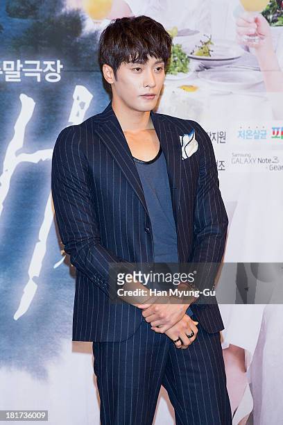 South Korean actor Sung Hoon attends SBS Drama "Hot Love" press conference at 63 building on September 23, 2013 in Seoul, South Korea. The drama will...