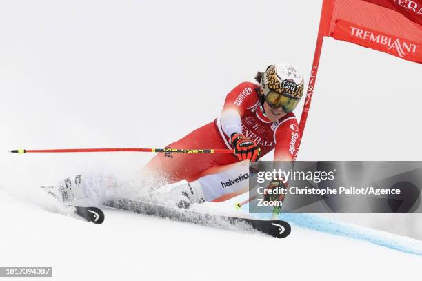 Wendy Holdener of Team Switzerland in action during the Audi FIS Alpine Ski World Cup Women's Giant Slalom on December 2, 2023 in Tremblant, Canada.