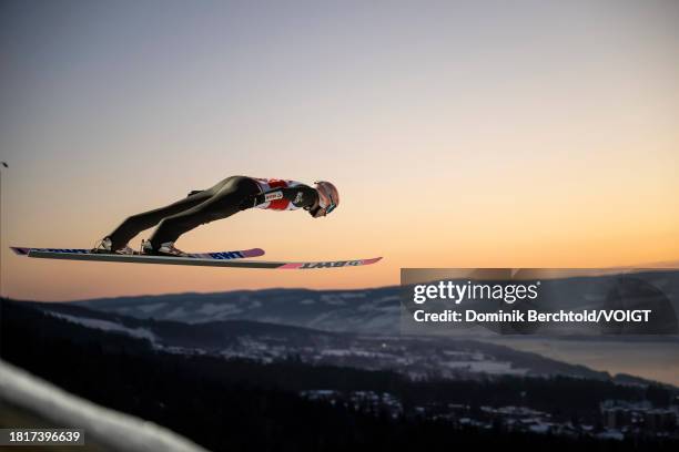 Dawid Kubacki of Poland competes during the FIS World Cup Ski Jumping Men Individual HS98 on December 2, 2023 in Lillehammer, Norway.