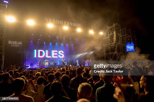 British rock band Idles perform at Maho Rasop Festival 2023 on December 2, 2023 in Bangkok, Thailand.
