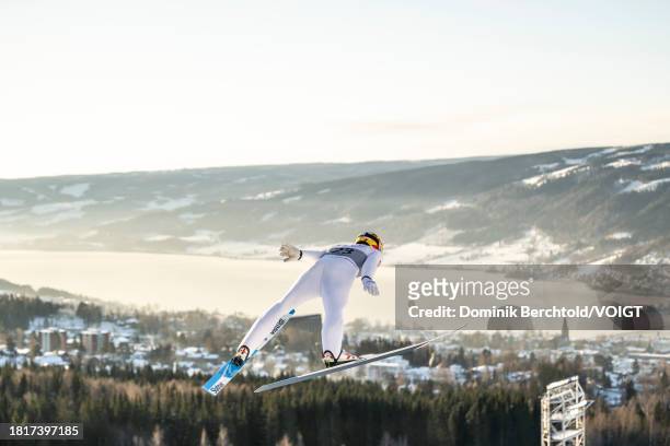 Arttu Maekiaho of Finland competes during the FIS World Cup Nordic Combined Men Lillehammer Individual Gundersen HS98/10km on December 2, 2023 in...