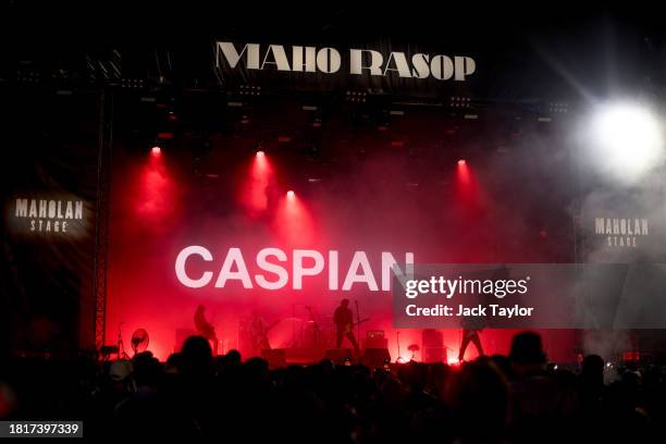 American rock band Caspian perform at Maho Rasop Festival 2023 on December 2, 2023 in Bangkok, Thailand.