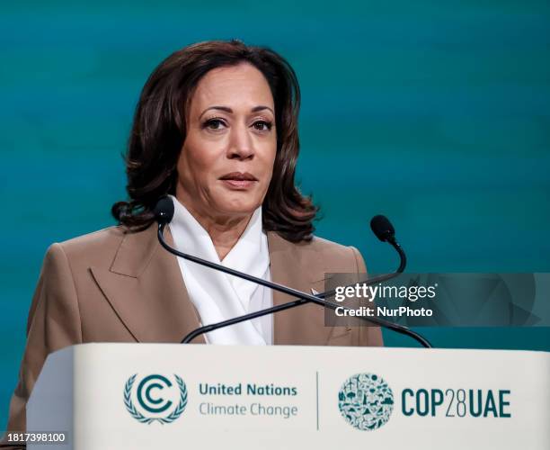 Kamala Harris, Vice President of the United States of America, addresses national delegations during the First Part of the High-Level Segment for...