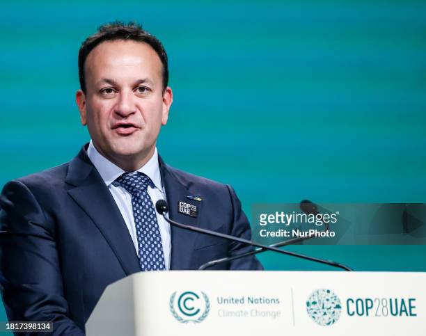 Leo Varadkar, Prime Minister of Ireland, addresses national delegations during the First Part of the High-Level Segment for Heads of States and...