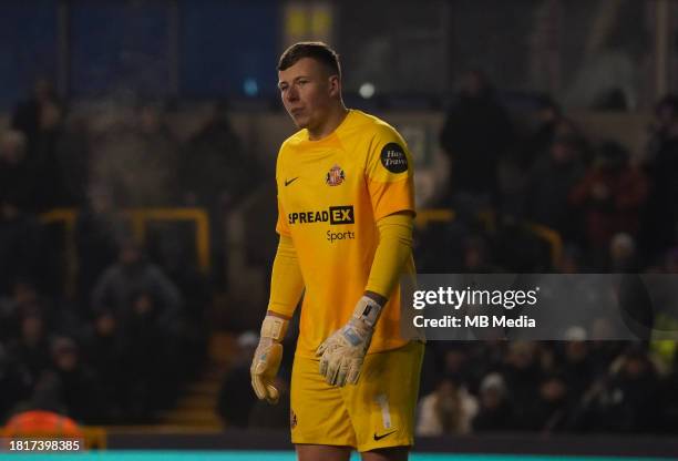 Anthony Patterson of Sunderland during the Sky Bet Championship match between Millwall and Sunderland at The Den on December 2, 2023 in London,...