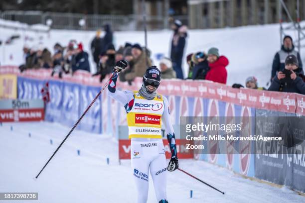 Jarl Magnus Riiber of Team Norway in action, takes 1st place during the FIS Nordic Combined World Cup Men's Gundersen HS98 10km on December 2, 2023...