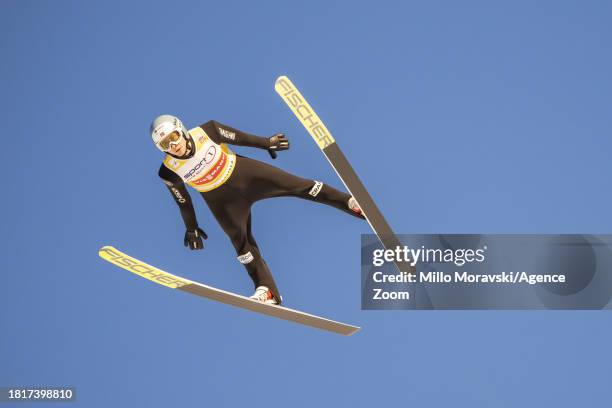 Jarl Magnus Riiber of Team Norway in action, takes 1st place during the FIS Nordic Combined World Cup Men's Gundersen HS98 10km on December 2, 2023...