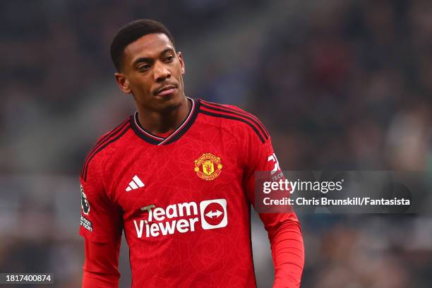 Anthony Martial of Manchester United in action during the Premier League match between Newcastle United and Manchester United at St. James Park on...