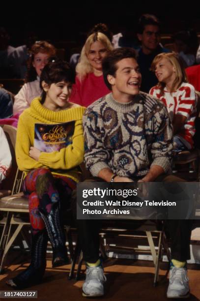 Los Angeles, CA Alyssa Milano, Jason Bateman hosting the ABC tv special 'The Ice Capades with Jason Bateman and Alyssa Milano'.