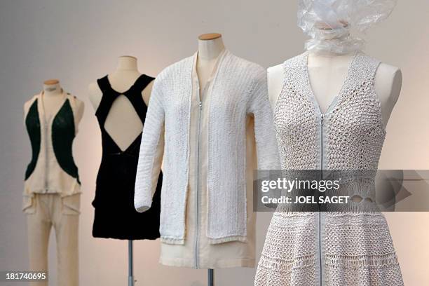 Creations by French Alice Lemoine are on display during the 2014 Spring/Summer ready-to-wear collection fashion presentation, on September 24, 2013...