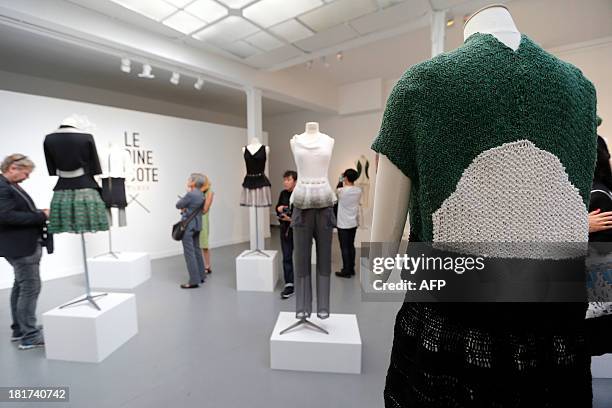 Creations by French Alice Lemoine are on display during the 2014 Spring/Summer ready-to-wear collection fashion presentation, on September 24, 2013...