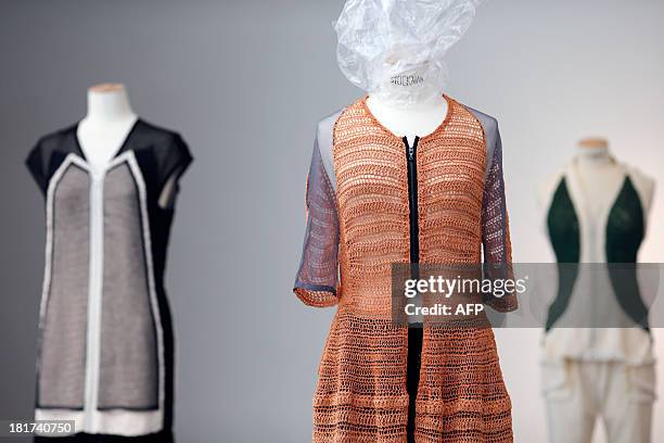 Creations by French Alice Lemoine are on display during the 2014 Spring/Summer ready-to-wear collection fashion presentation, on September 24, 2013...