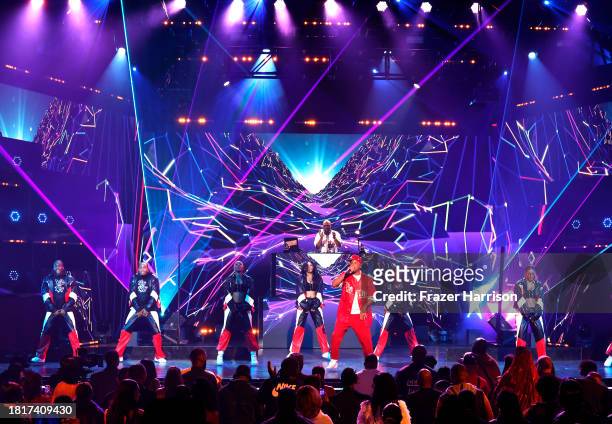 Jazzy Jeff and Will Smith AKA the Fresh Prince perform onstage during A GRAMMY Salute to 50 Years of Hip-Hop at YouTube Theater on November 08, 2023...