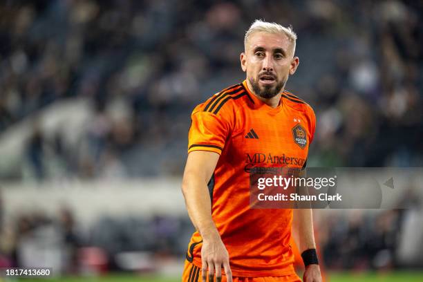 Héctor Herrera of Houston Dynamo during the MLS Western Conference Final match against Los Angeles FC at BMO Stadium on December 2, 2023 in Los...