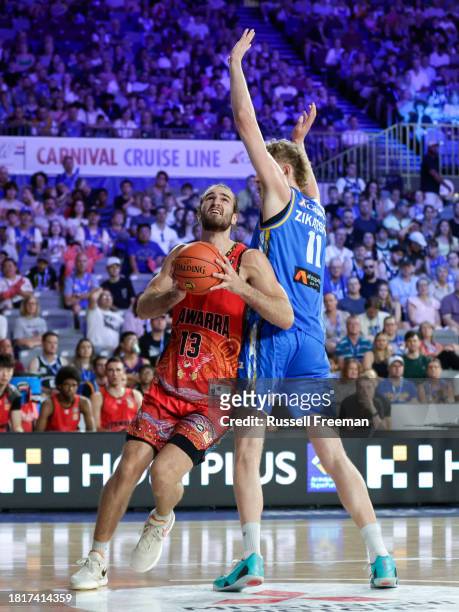 Sam Froling of the Hawks in action during the round nine NBL match between Brisbane Bullets and Illawarra Hawks at Nissan Arena, on December 3 in...