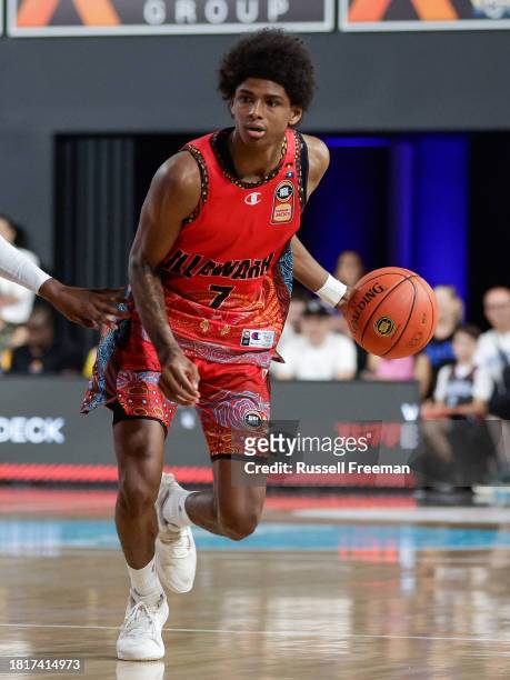 Johnson of the Hawks in action during the round nine NBL match between Brisbane Bullets and Illawarra Hawks at Nissan Arena, on December 3 in...