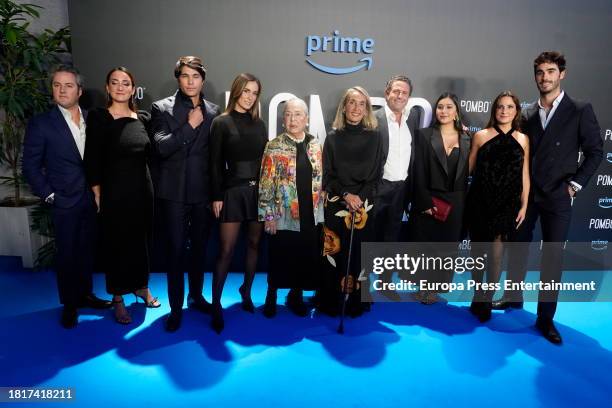 Alvaro Lopez Huerta, Lucia Pombo, Pablo Castellano, Maria Pombo, Teresa Ribo, Victor Pombo, Gabriela Toral, Marta Pombo and Luis Zamalloa are seen...