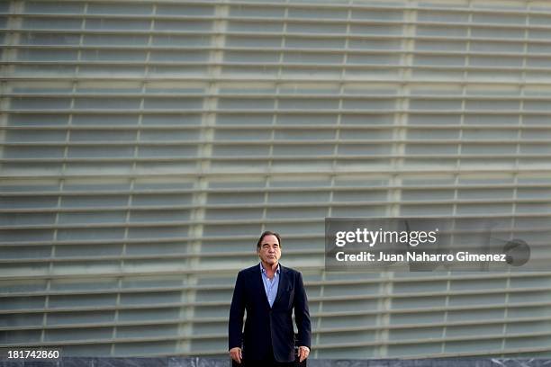 American director Oliver Stone attends the "The Untold History of the United States" photocall at The Kursaal Congress Centre during 61st San...