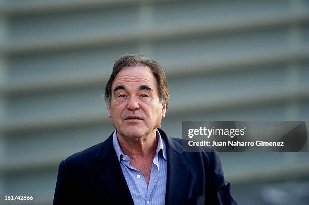 American director Oliver Stone attends the "The Untold History of the United States" photocall at The Kursaal Congress Centre during 61st San...